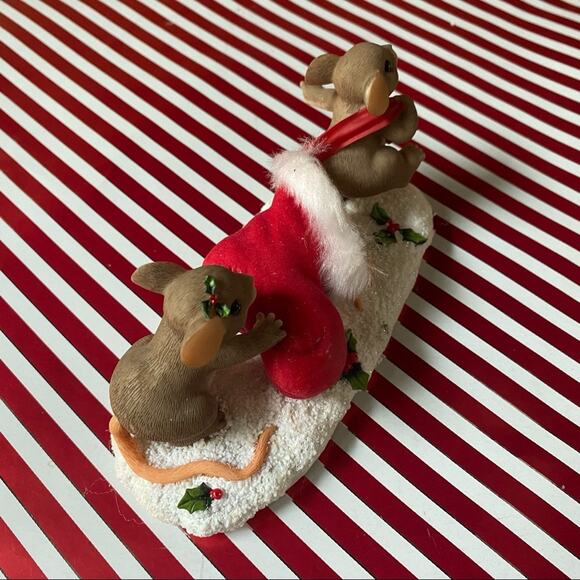 Charming Tails by Fitz and Floyd "Getting Ready for Santa" 38 of 5,000 Figurine - Picture 4 of 10